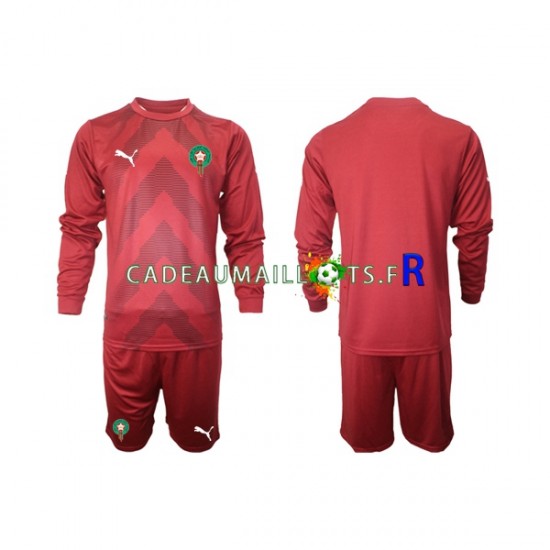 Maroc Maillot avec flocage Gardien Domicile 2022 ,Tenue Enfant ML