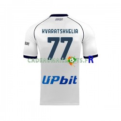 Naples Maillot avec flocage Khvicha Kvaratskhelia 77 Extérieur 2023-2024 ,Homme MC