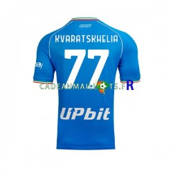 Naples Maillot avec flocage Khvicha Kvaratskhelia 77 Domicile 2023-2024 ,Homme MC