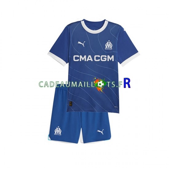 Olympique de Marseille Maillot avec flocage Extérieur 2023-2024 ,Tenue Enfant MC