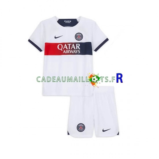 Paris Saint-Germain Maillot avec flocage Extérieur 2023-2024 ,Tenue Enfant MC