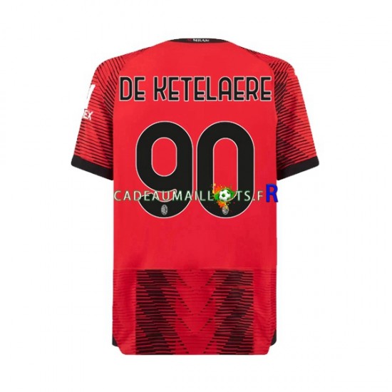 AC Milan Maillot avec flocage Charles De Ketelaere 90 Domicile 2023-2024 ,Homme MC