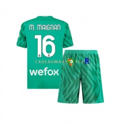 AC Milan Maillot avec flocage Mike Maignan 16 Gardien Domicile 2023-2024 ,Tenue Enfant MC