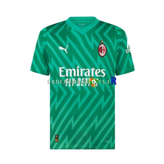 AC Milan Maillot avec flocage Mike Maignan 16 Gardien Domicile 2023-2024 ,Tenue Enfant MC