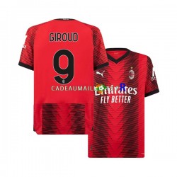AC Milan Maillot avec flocage Olivier Giroud 9 Domicile 2023-2024 ,Homme MC