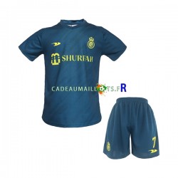 Al-Nassr Maillot avec flocage Ronaldo 7 Extérieur 2022-2023 ,Tenue Enfant MC