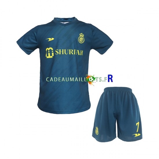 Al-Nassr Maillot avec flocage Ronaldo 7 Extérieur 2022-2023 ,Tenue Enfant MC