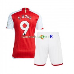 Arsenal Maillot avec flocage Gabriel Jesus 9 Domicile 2023-2024 ,Tenue Enfant MC
