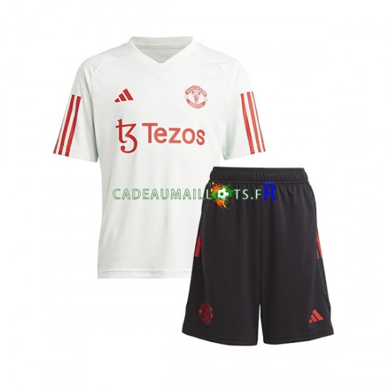 Manchester United Blanc Kit Maillot d'entraînement + Shorts 2023-2024