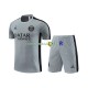 Paris Saint-Germain Gris Kit Maillot d'entraînement + Shorts 2023-2024