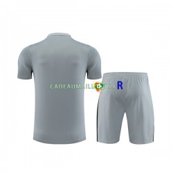 Paris Saint-Germain Gris Kit Maillot d'entraînement + Shorts 2023-2024