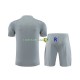 Paris Saint-Germain Gris Kit Maillot d'entraînement + Shorts 2023-2024