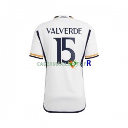 Real Madrid Maillot avec flocage Federico Valverde 15 Domicile 2023-2024 ,Homme MC