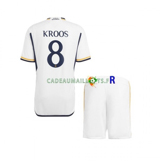 Real Madrid Maillot avec flocage Kroos 8 Domicile 2023-2024 ,Tenue Enfant MC