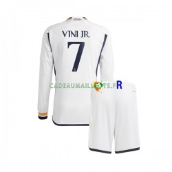 Real Madrid Maillot avec flocage Vinicius Junior 7 Domicile 2023-2024 ,Tenue Enfant ML
