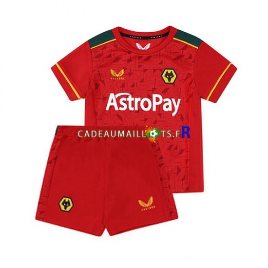 Wolverhampton Wanderers Maillot avec flocage Extérieur 2023-2024 ,Tenue Enfant MC