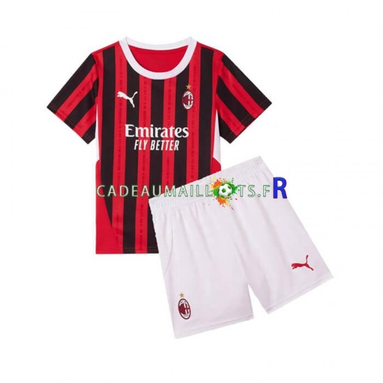 AC Milan Maillot avec flocage Domicile 2024-2025 ,Tenue Enfant MC