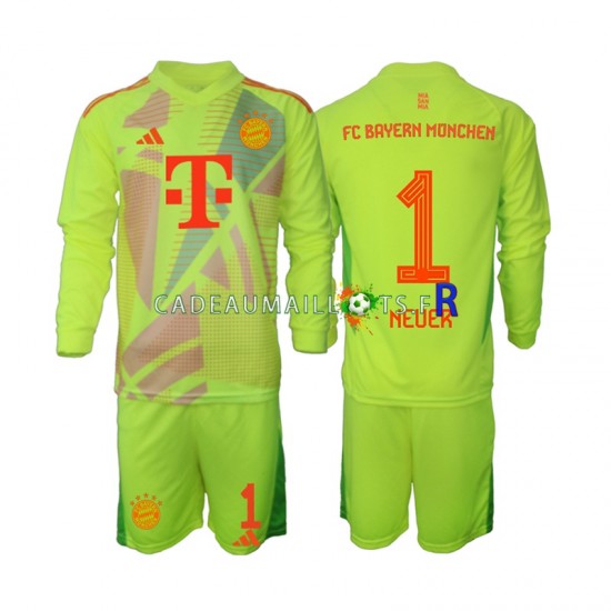 Bayern Munich Maillot avec flocage Manuel Neuer 1 Gardien Domicile 2024-2025 ,Tenue Enfant ML