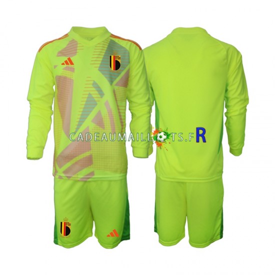 Belgique Maillot avec flocage Gardien Extérieur Euro 2024 ,Tenue Enfant ML