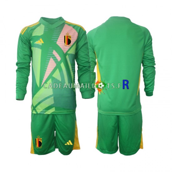 Belgique Maillot avec flocage Gardien 3ème Euro 2024 ,Tenue Enfant ML