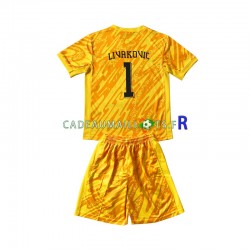 Croatie Maillot avec flocage DOMINIK LIVAKOVIC 1 Gardien Domicile Euro 2024 ,Tenue Enfant MC