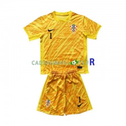 Croatie Maillot avec flocage DOMINIK LIVAKOVIC 1 Gardien Domicile Euro 2024 ,Tenue Enfant MC