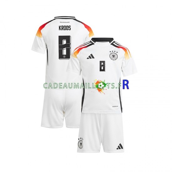 Allemagne Maillot avec flocage Toni Kroos 8 Domicile Euro 2024 ,Tenue Enfant MC