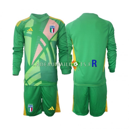 Italie Maillot avec flocage Gardien Extérieur Euro 2024 ,Tenue Enfant ML