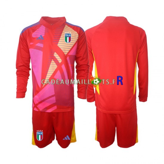 Italie Maillot avec flocage Gardien 3ème Euro 2024 ,Tenue Enfant ML