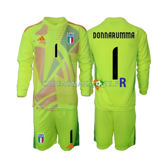 Italie Maillot avec flocage Donnarumma 1 Gardien Domicile Euro 2024 ,Tenue Enfant ML