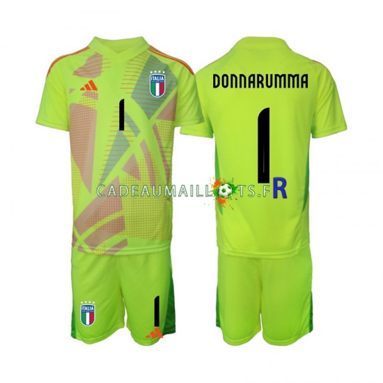 Italie Maillot avec flocage Donnarumma 1 Gardien Domicile Euro 2024 ,Tenue Enfant MC