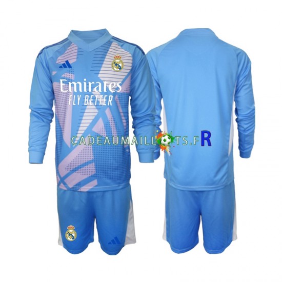 Real Madrid Maillot avec flocage Gardien Domicile 2024-2025 ,Tenue Enfant ML