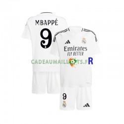 Real Madrid Maillot avec flocage Kylian Mbappé 9 Domicile 2024-2025 ,Tenue Enfant MC
