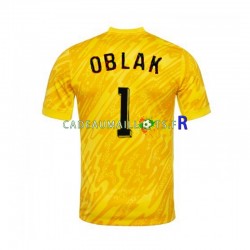 Slovénie Maillot avec flocage Jan Oblak 1 Gardien Domicile Euro 2024 ,Homme MC