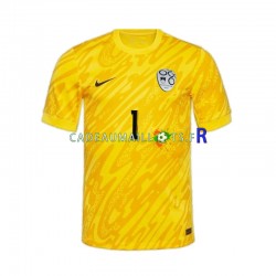 Slovénie Maillot avec flocage Jan Oblak 1 Gardien Domicile Euro 2024 ,Homme MC