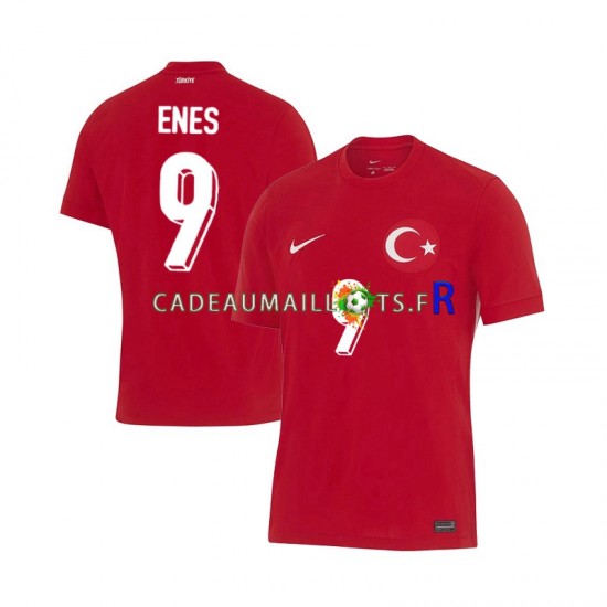 Turquie Maillot avec flocage Enes Unal 9 Extérieur Euro 2024 ,Homme MC