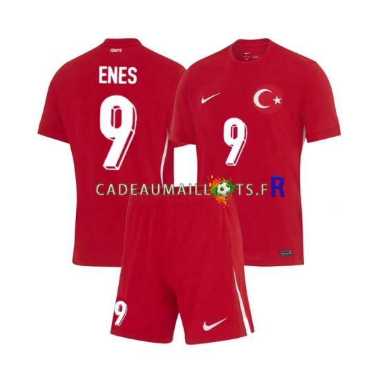 Turquie Maillot avec flocage Enes Unal 9 Extérieur Euro 2024 ,Tenue Enfant MC