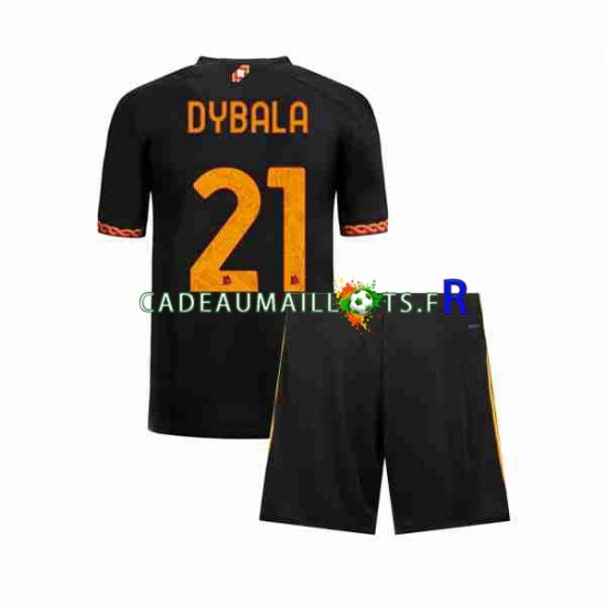 AS Rome Maillot avec flocage Paulo Dybala 21 3ème 2023-2024 ,Tenue Enfant MC