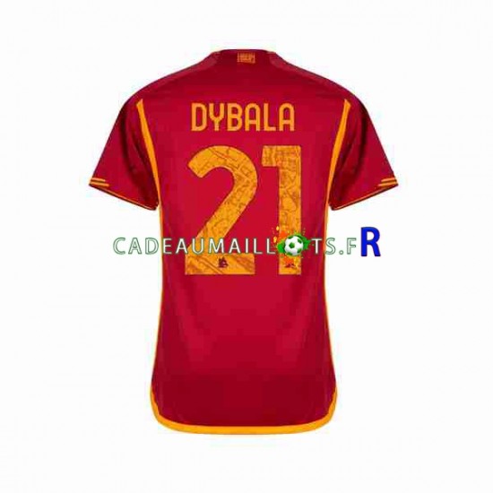 AS Rome Maillot avec flocage Paulo Dybala 21 Domicile 2023-2024 ,Homme MC