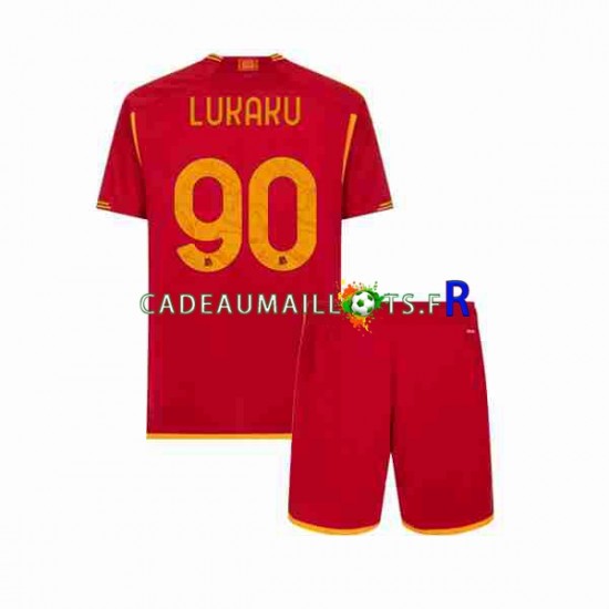 AS Rome Maillot avec flocage Romelu Lukaku 90 Domicile 2023-2024 ,Tenue Enfant MC