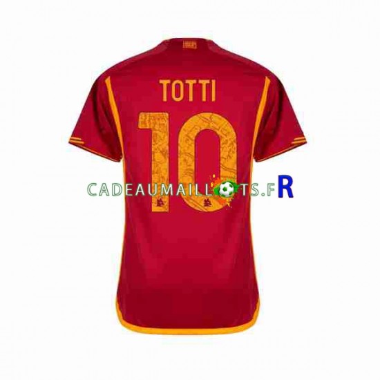 AS Rome Maillot avec flocage Totti 10 Domicile 2023-2024 ,Homme MC