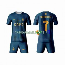 Al-Nassr Maillot avec flocage Ronaldo 7 Extérieur 2023-2024 ,Tenue Enfant MC