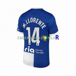 Atlético Madrid Maillot avec flocage 2 Marcos Llorente 14 Extérieur 2023-2024 ,Homme MC