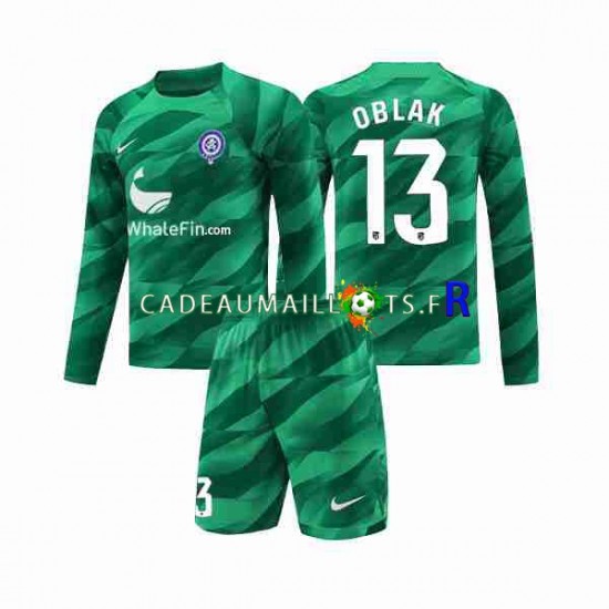 Atlético Madrid Maillot avec flocage Jan Oblak 13 Gardien Extérieur 2023-2024 ,Tenue Enfant ML