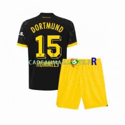 Borussia Dortmund Maillot avec flocage Mats Hummels 15 Extérieur 2023-2024 ,Tenue Enfant MC