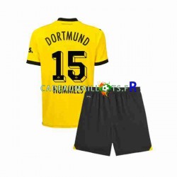 Borussia Dortmund Maillot avec flocage Mats Hummels 15 Domicile 2023-2024 ,Tenue Enfant MC