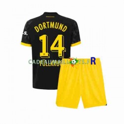 Borussia Dortmund Maillot avec flocage Niclas Fullkrug 14 Extérieur 2023-2024 ,Tenue Enfant MC