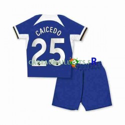 Chelsea Maillot avec flocage Moises Caicedo 25 Domicile 2023-2024 ,Tenue Enfant MC