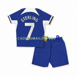 Chelsea Maillot avec flocage Raheem Sterling 7 Domicile 2023-2024 ,Tenue Enfant MC