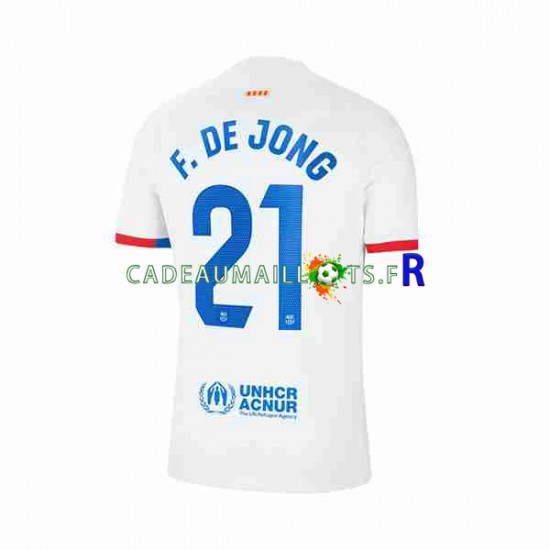 FC Barcelone Maillot avec flocage Frenkie de Jong 21 Extérieur 2023-2024 ,Homme MC